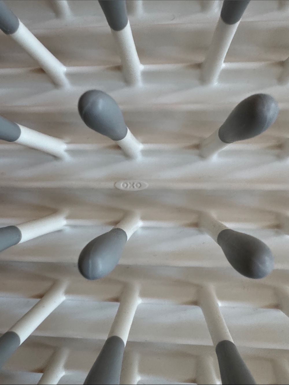 OXO White Bottle Drying Rack with Gray Peg Tips - Picture 3 of 3